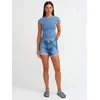 Dilvin Hlače Shorts moder denim