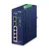 PLANET IP30 6-Port Gigabit switch with 4-Port 802.3AT POE+ plus 2-port 100/1000X SFP (-40 to 75 C) (IGS-624HPT)
