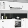 Kuhinjski zid 2 pcs Crna 120 x 40 cm Staklo otporno na udarce