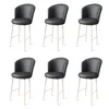 Hanah Home Set barskih stolica Uras, 6 komada, Antracit-beli