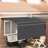 Skrovita tenda Antracit 300 x 250 cm Poliester i aluminij
