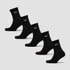 MP Unisex Crew Socks (5 Pack) - Black - UK 9-11