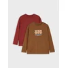 Sinsay - Pamučne majice sa motivom medvedića 2 pack - maroon