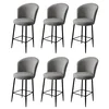 HANAH HOME Set 6 barskih stolica Fora Grey Black