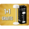 LED spoljna prigušiva dodirna punjiva stona lampa LED/2W/5V IP54 bela