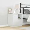 vidaXL vidaXL Bela MDF Srednja Nočna omarica Pravokotna Moderna Elegantna, (22008021)