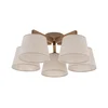 Brilagi - Prislonjen plafonski luster LATTE SABIA 5xE27/15W/230V borovina/krem