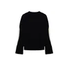 Trendyol Black Wide Fit Sleeve Folded Knitwear Sweater
