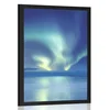 Plakat severni sij nad oceanom - 20x30 white
