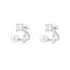 Brosway Srebrni uhani z umetnim biserom Fancy Infinite White FIW174