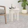 Stolić za kavu bijeli O 35x35 cm od masivne borovine