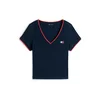 Tommy Jeans Majica temno modra/rdeča/bela