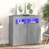 Vidaxl Komoda z LED lučkami siva sonoma 80x35x75 cm