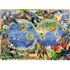 Ravensburger puzzle Mapa sveta sa zivotinjama
