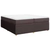 vidaXL vidaXL Box spring postelja z vzmetnico temno rjav 200x200 cm blago, (21310138)