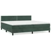 Vidaxl Box spring postelja z vzmetnico temno zelena 200x200 cm žamet