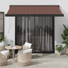 vidaXL Avtomatsko zložljiva tenda rjava 350x250 cm