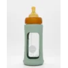 Hevea flašica sa širokim otvorom i zaštitnim rukavom Boja peska 1 kom, 250ml/8.5oz