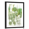 Plakat s paspartujem zelena abstrakcija dreves - 30x45 white