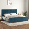 Okvir za krevet bez madraca tamnoplavi 200x200 cm baršunasti