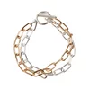 Two-tone layered bracelet - gold and silver colors