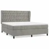 Vidaxl Box spring postelja z vzmetnico svetlo siva 180x200 cm žamet
