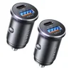 (2-pack) Avtomobilski 36W polnilec Lisen YL0223080037 2x USB, USB-C, PD, Q3.0 - black
