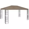 vidaXL vidaXL Paviljon z LED lučkami 4x3 m taupe, (20966534)