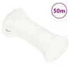 Vidaxl vidaXL Jadralna vrv, enobarvna bela, 5 mm, 50 m, polipropilen