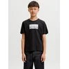 Jack & Jones Junior Majica JCOFUSION siva / svetlo siva / črna / bela
