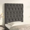 Uzglavlje tamno sivo 80x7x118/128 cm baršunasto