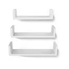 Set od 3 zidne police SHELFY, bele