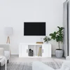 Vidaxl TV omarica visok sijaj bela 100x35x40 cm inženirski les