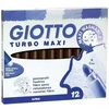 GIOTTO Turbo Maxi Set flomastrov 5 mm Brown 12 kos