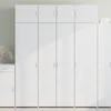 Visoka komoda bijela 80 x 42,5 x 185 cm od konstruiranog drva