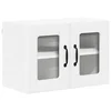 Vidaxl Stenski stekleni omarica LUCCA Bela 60 x 31 x 40 cm