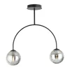 Mitea M11098-2 luster luk sa 2 dimljene kugle, crni, 2xE27
