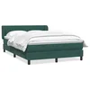 vidaXL vidaXL Box spring postelja z vzmetnico temno zelena 160x220 cm žamet, (22053311)