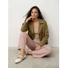 Sinsay - Rebrasta bluza sa čipkastim izrezom - BEŽ