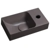 PICCOLINO betonski umivalnik 30,8x17cm, mešalnik na desni strani, temno rjav - Rjava - 30,8x10,6x17 cm - Sapho - SMALL - 24 - Beton - Pravokotnik - 308 - 106 - 170 - 14