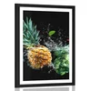 Plakat s paspartujem organsko sadje in zelenjava - 40x60 black