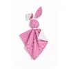 shumee Plišasta igrača Doudou Bunny, dvostranska bombažna in Minky - mini rozeta roza - bela