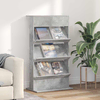 Polica za časopise s policom Betonski sivi 70 x 41 x 126 cm