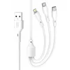shumee Kabel XO NB230 3v1 USB + USB-C + microUSB + Lightning 1,0 m 2,4 A bel