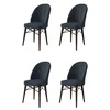 Hanah Home Set stolica Ritim, 44x96x42 cm, 4 komada, Antracit-braon