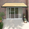 Tenda na uvlačenje žuto-bijela 3 x 2,5 m od tkanine i aluminija