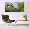 tulup.si Steklena slika Lake nature 140x70 cm 4 obešalnika