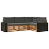 Set vanjskih sofa 4 pcs Prirodna i antracit