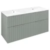 SAPHO CIRASA STRIP viseča umivalna omarica 118,4x64x46 cm, zelena eleganca