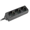 COMMEL Produžni Kabl 3 Utičnice 16A 3500W Crni 3m H05VV-F 3G1,5